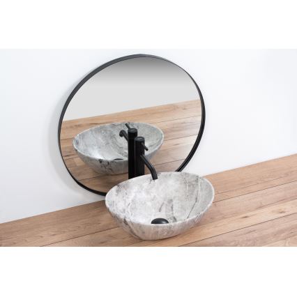 REA-U9908 - Lavatório de sobrepor SOFIA 34,5x41 cm cerâmica/imitação de pedra