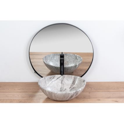 REA-U9908 - Lavatório de sobrepor SOFIA 34,5x41 cm cerâmica/imitação de pedra
