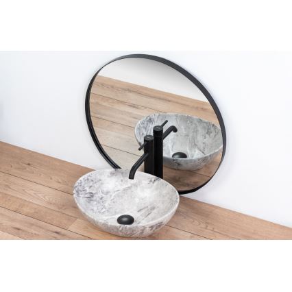 REA-U9908 - Lavatório de sobrepor SOFIA 34,5x41 cm cerâmica/imitação de pedra