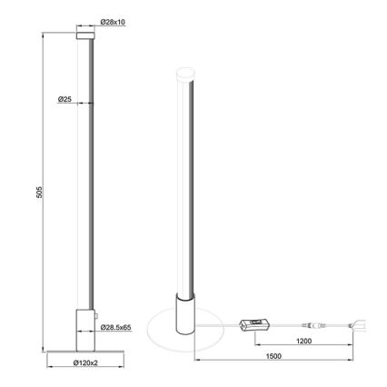 Reality - Candeeiro de mesa LED com regulação SMARAGD LED/6W/230V 3000-6000K Wi-Fi