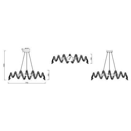 Reality - Candelabro suspenso ARI 2xE27/10W/230V