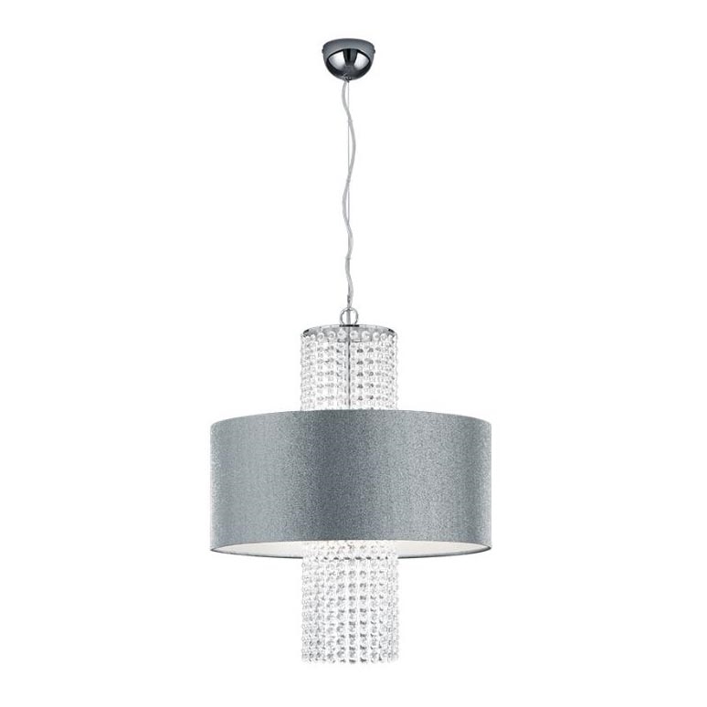 Reality - Candelabro suspenso KING 3xE14/28W/230V prateado