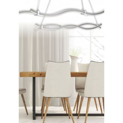 Reality - Candelabro suspenso LED WAVE LED/16W/230V + LED/9W