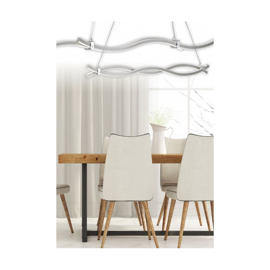 Reality - Candelabro suspenso LED WAVE LED/16W/230V + LED/9W
