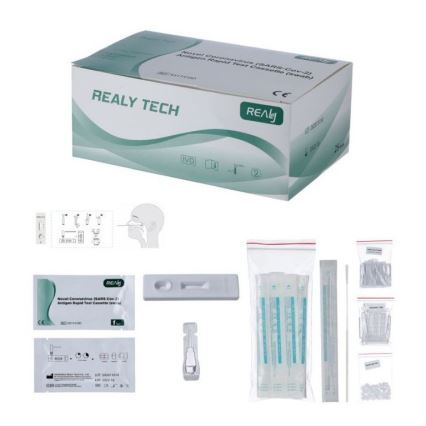RealyTech - Teste rápido de Antigénio COVID-19 (zaragatoa) - do nariz 25pcs