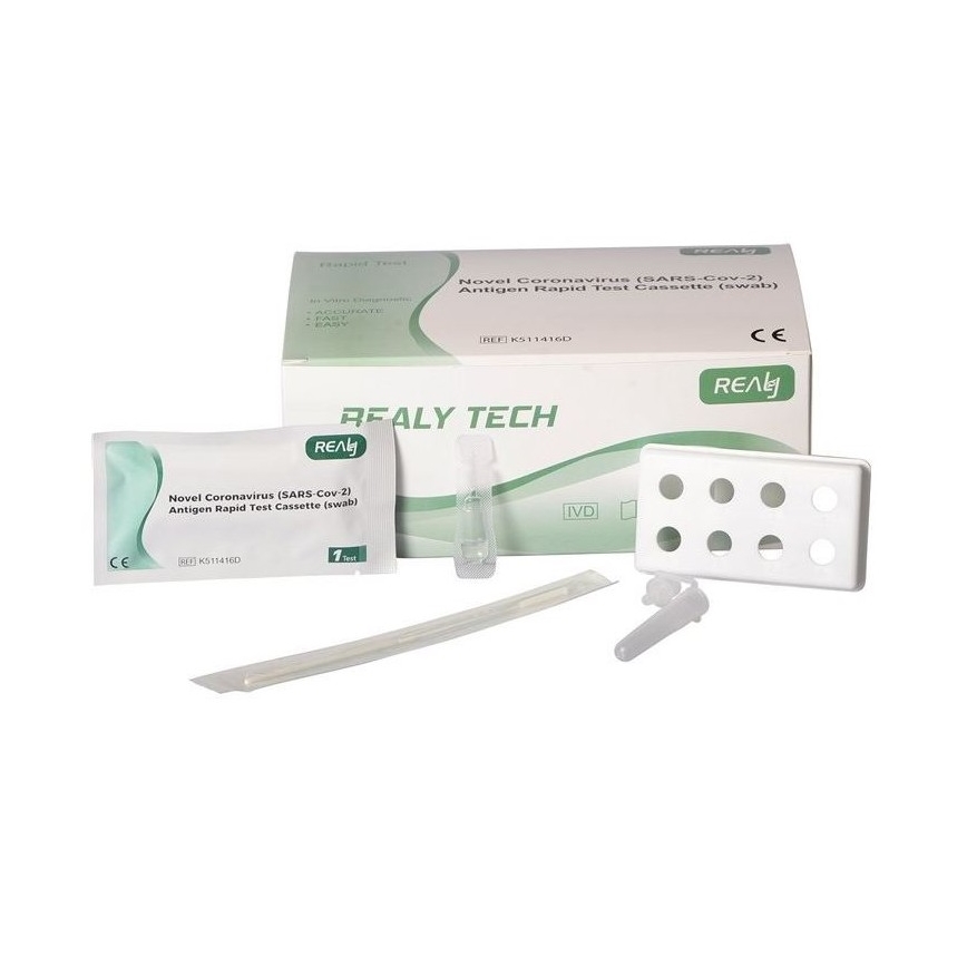 RealyTech - Teste rápido de Antigénio COVID-19 (zaragatoa) - do nariz 25pcs