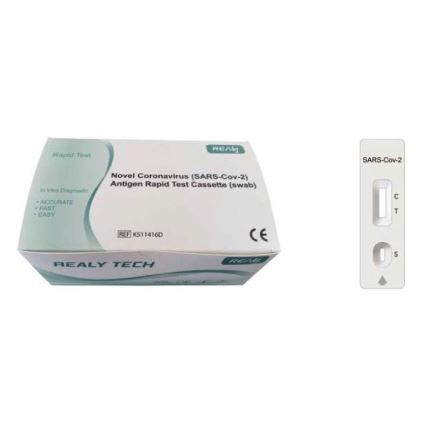 RealyTech - Teste rápido de Antigénio COVID-19 (zaragatoa) - do nariz 25pcs