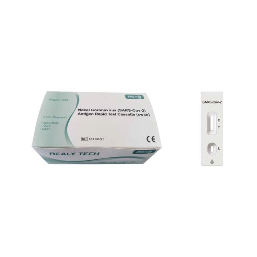 RealyTech - Teste rápido de Antigénio COVID-19 (zaragatoa) - do nariz 25pcs