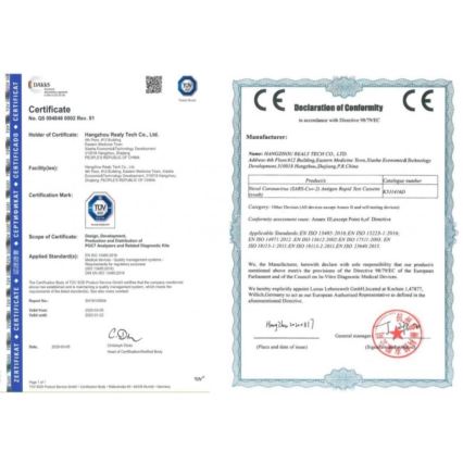 RealyTech - Teste rápido de Antigénio COVID-19 (zaragatoa) - do nariz 25pcs