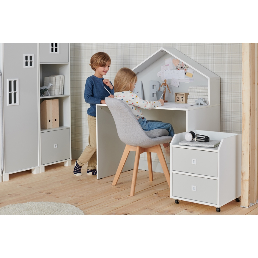 Recipiente de arrumação para criança MIRUM 54,2x42,4 cm branco/cinzento