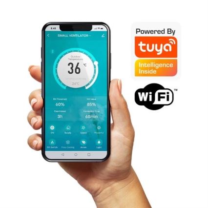 Recuperador de calor ambiente 12W Wi-Fi Tuya + comando