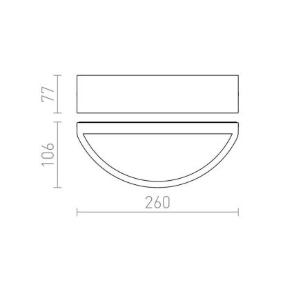 RED-Design Rendl-R10364- Iluminação de parede exterior LESA 1xE27/26W/230V IP54