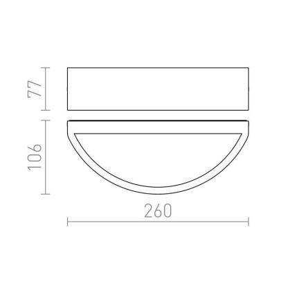 RED - Design Rendl - R10365- Iluminação de parede exterior LESA 1xE27/26W/230V IP54