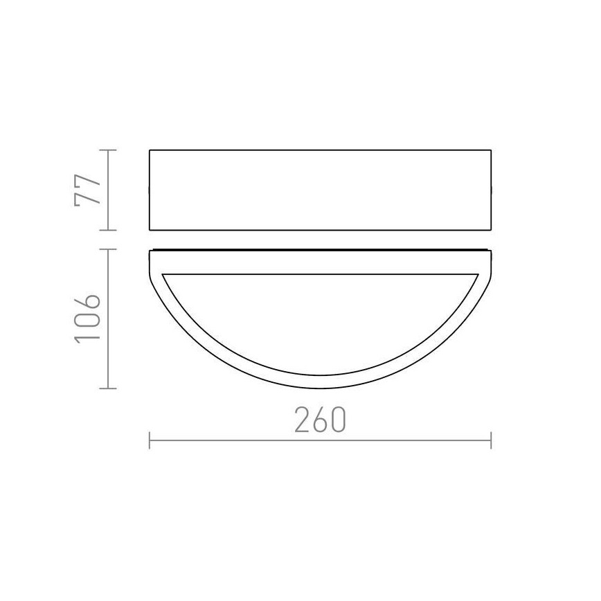 RED - Design Rendl - R10365- Iluminação de parede exterior LESA 1xE27/26W/230V IP54