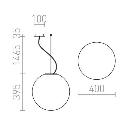 RED - Design Rendl - R10479 - Candelabro suspenso LUNEA 1xE27/70W/230V