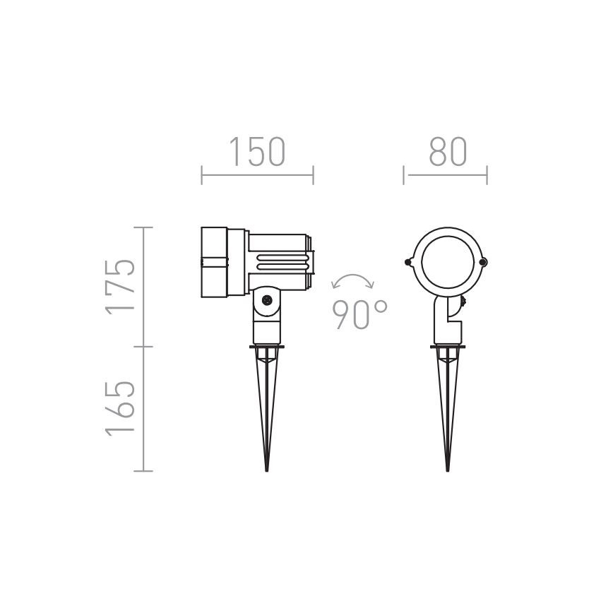 RED - Design Rendl - R10527 - Iluminação exterior LED GARY LED/10W/230V IP65 cinzenta