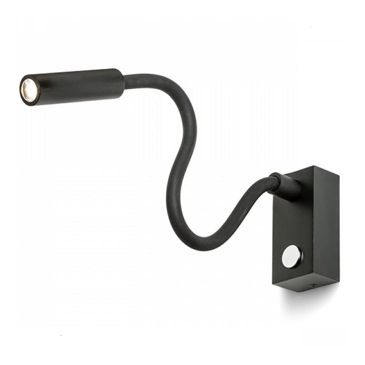 RED - Design Rendl - R10541 - Lâmpada Flexível LED AIM LED/3W/230V preta