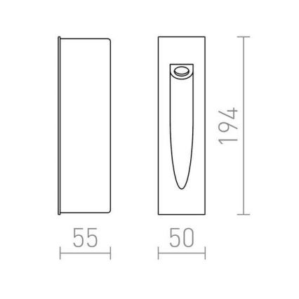 RED -Design Rendl-R10545- Iluminação embutida exterior LED GAP LED/3W/230V IP54