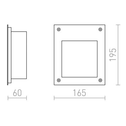RED- Design Rendl-R10546 - Iluminação embutida exterior LED AKORD LED/3W/230V IP65