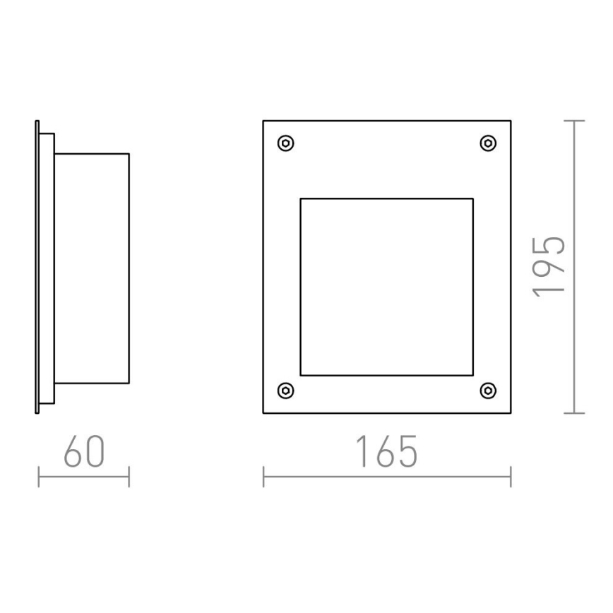 RED- Design Rendl-R10546 - Iluminação embutida exterior LED AKORD LED/3W/230V IP65