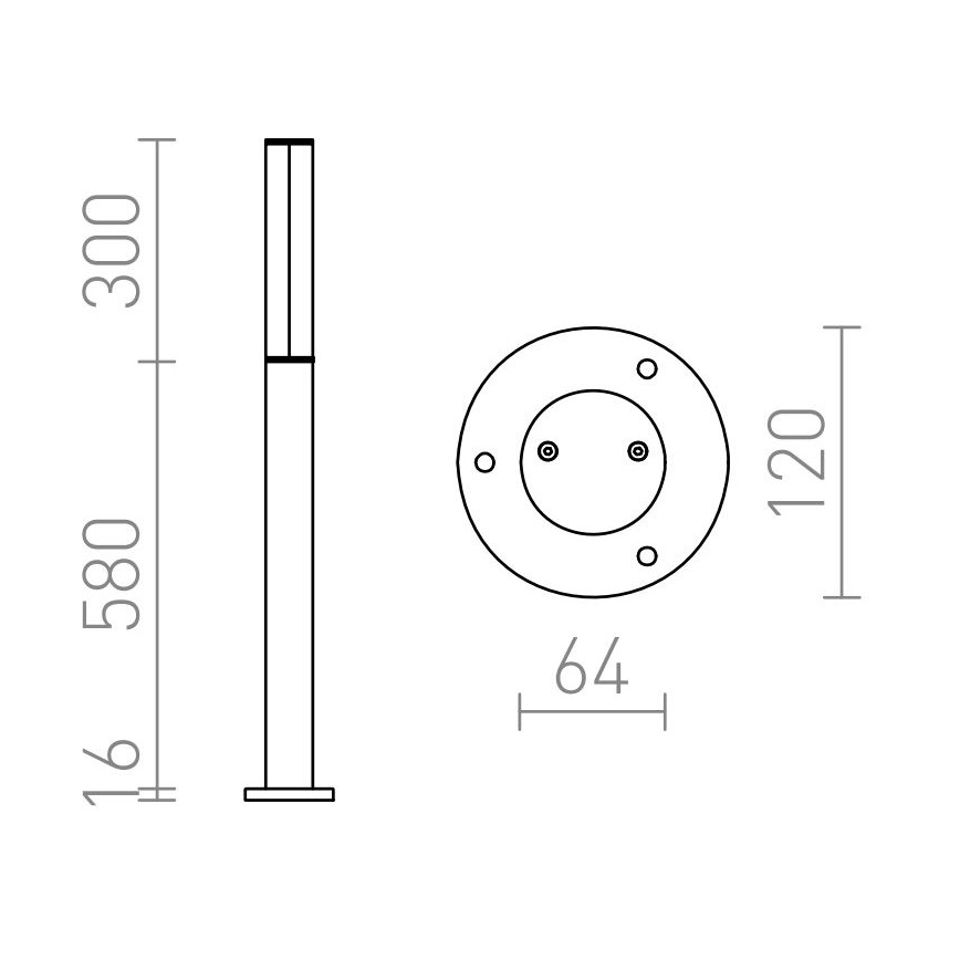 RED - Design Rendl - R10548 - Candeeiro exterior LED VADIS LED/8W/230V IP54
