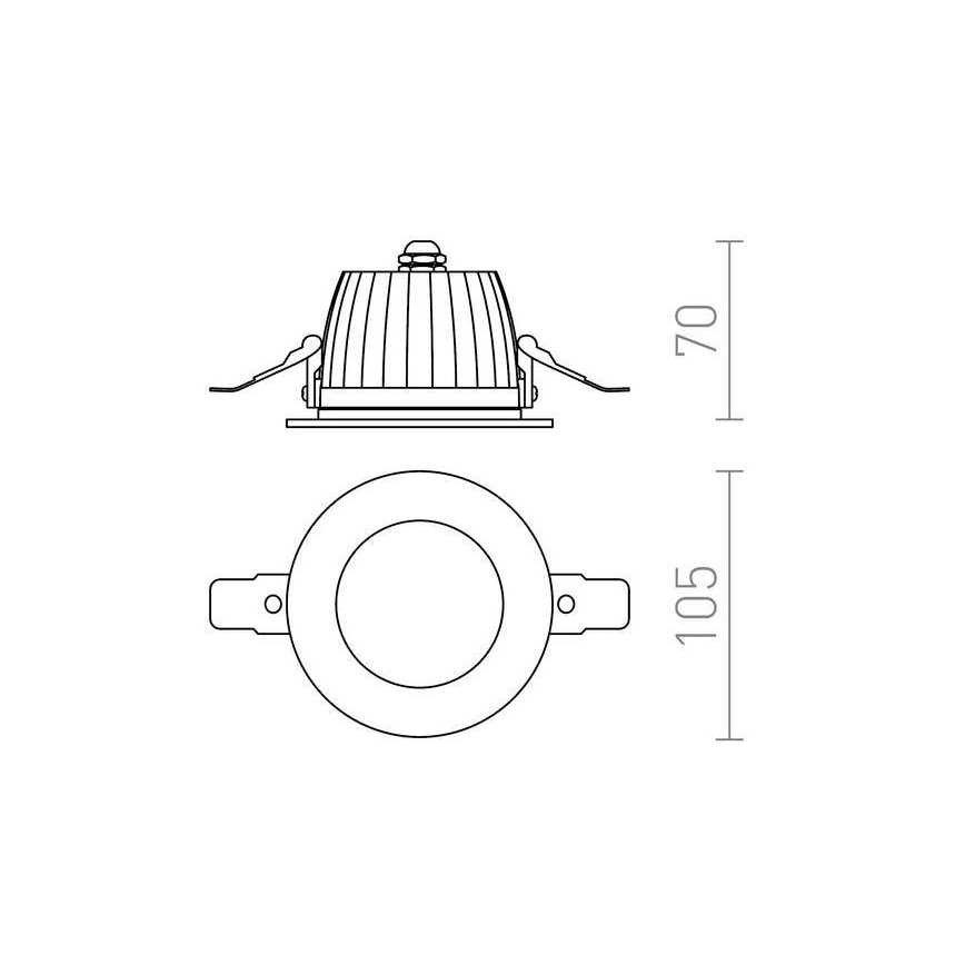 RED - Design Rendl-R10565- Iluminação embutida de casa de banho LED AMIGA 8W/230V IP65