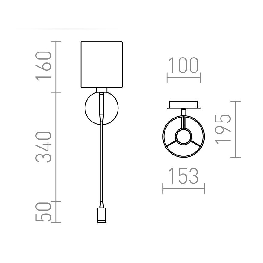 RED - Design Rendl - R10580 - Candeeiro de parede LED VERSA 1xE27/42W/230V + LED/3W