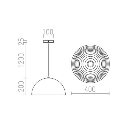 RED - Design Rendl - R11766 - Candelabro suspenso CARISSIMA 1xE27/42W/230V