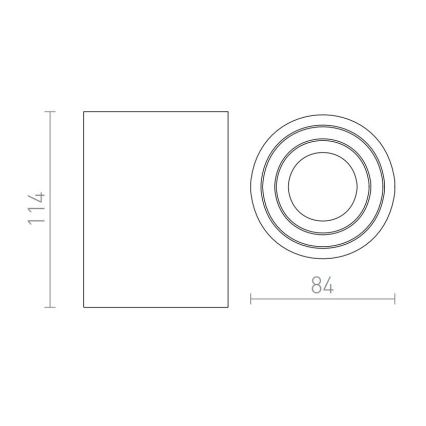 RED - Design Rendl - R12044 - Foco MOMA 1xGU10/35W/230V branco
