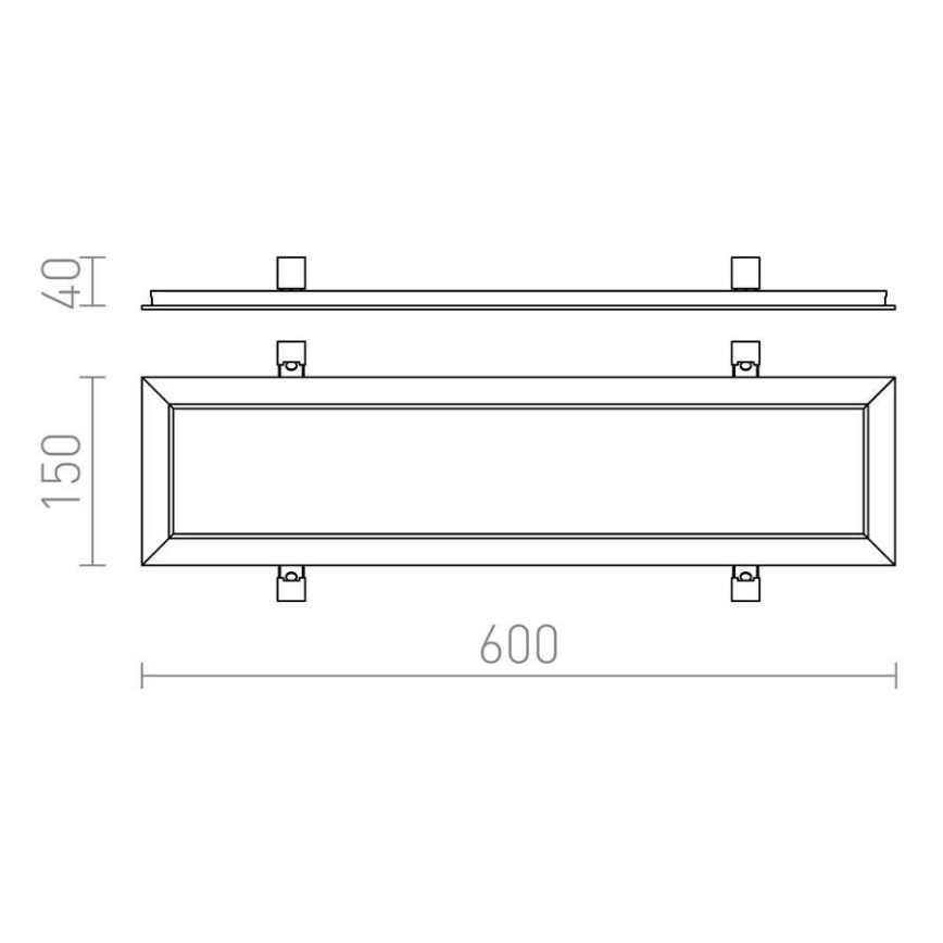 RED - Design Rendl - R12061 - Painel embutido LED STRUCTURAL LED/22W/230V