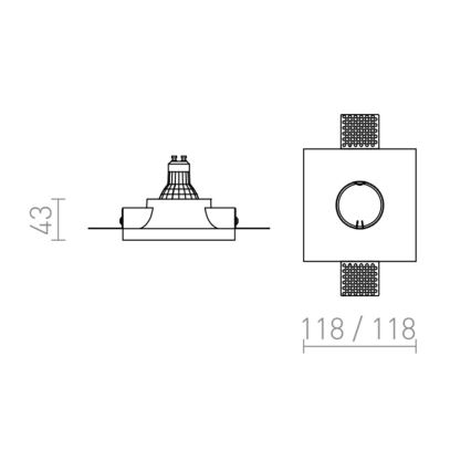 RED - Design Rendl - R12358 - Iluminação embutida  DINGO 1xGU10/35W/230V