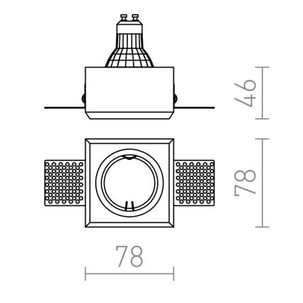 RED - Design Rendl - R12361 - Iluminação embutida QUO 1xGU10/35W/230V