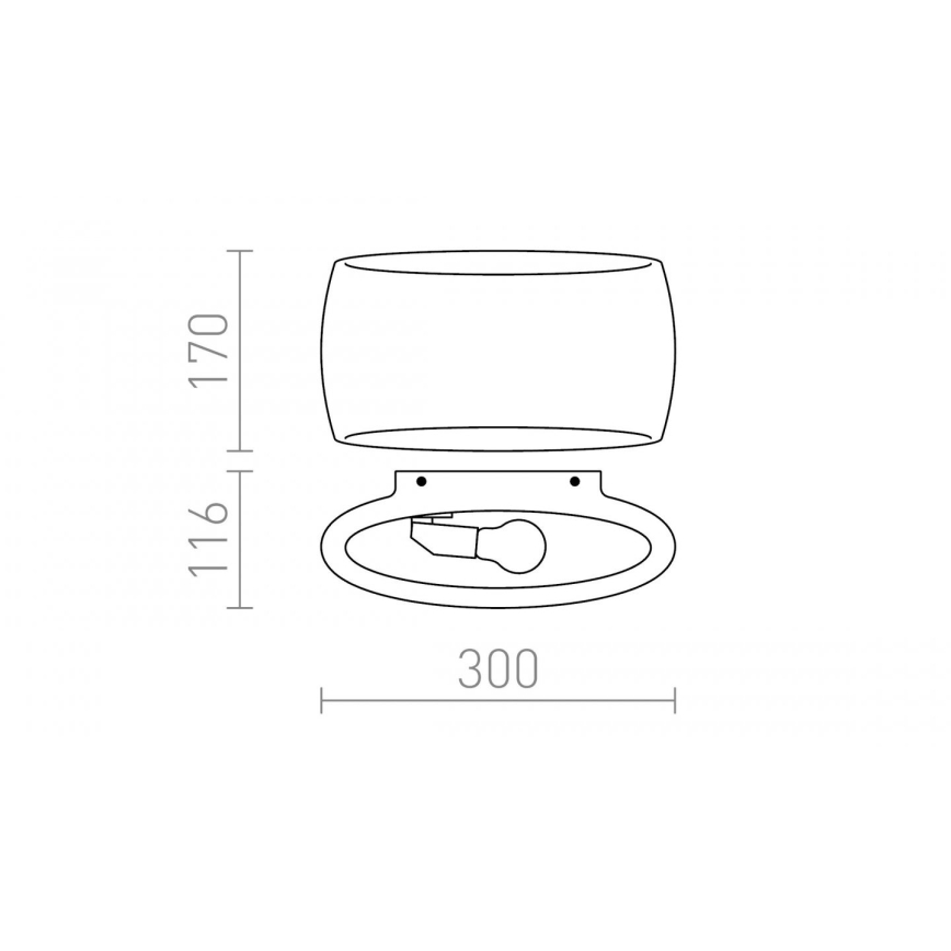 RED - Design Rendl - R12365 - Iluminação de parede VERITA 1xE27/33W/230V branca