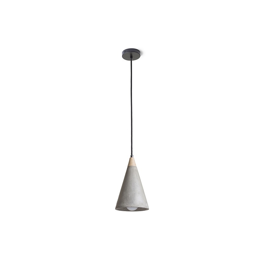RED - Design Rendl - R12380 - Candelabro suspenso HEIDI 1xE27/28W/230V betão/madeira