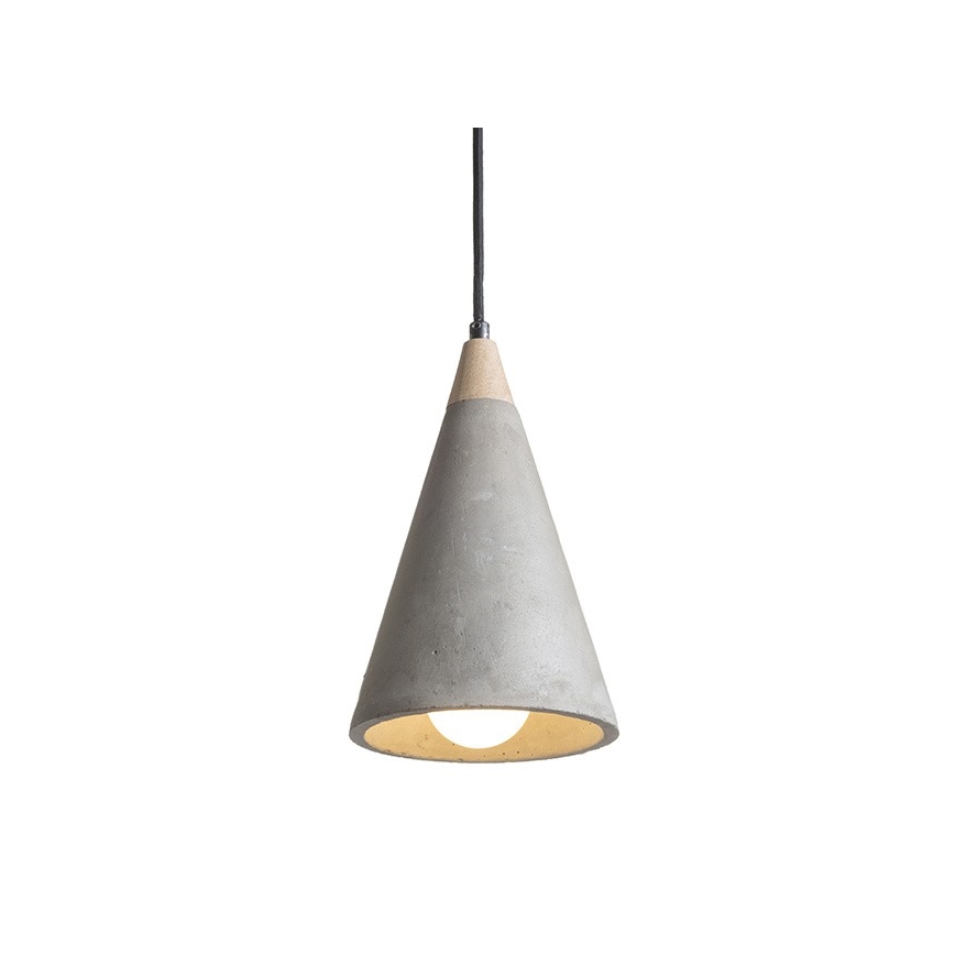 RED - Design Rendl - R12380 - Candelabro suspenso HEIDI 1xE27/28W/230V betão/madeira