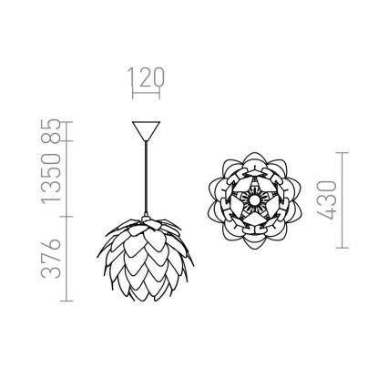 RED - Design Rendl - R12381 - Candelabro suspenso ENCOMBRE 1xE27/42W/230V