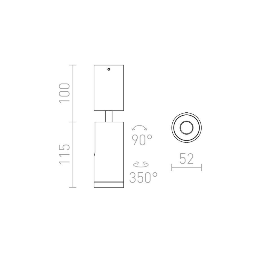 RED - Design Rendl - R12497 - Foco LED BOGARD LED/5W/230V preto