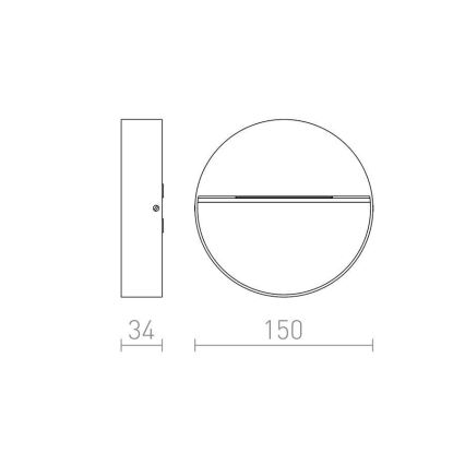 RED-Design Rendl-R12539- Iluminação de parede exterior LED AQILA LED/6W/230V IP54