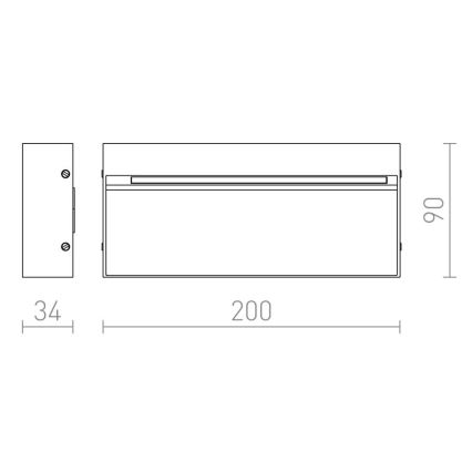 RED - Design Rendl-R12547- Iluminação de parede exterior LED AQILA LED/6W/230V IP54