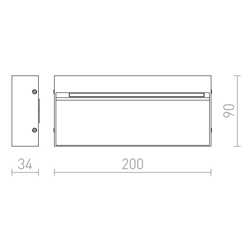 RED - Design Rendl-R12547- Iluminação de parede exterior LED AQILA LED/6W/230V IP54