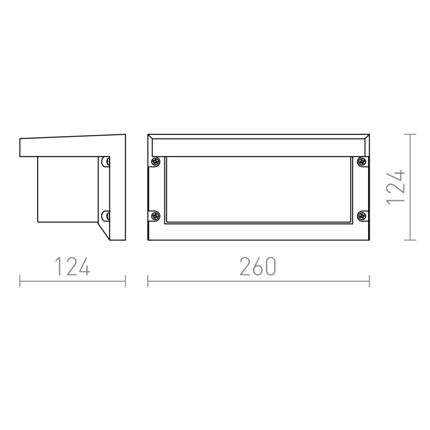 RED - Design Rendl- R12561 - Iluminação de parede exterior HIDE 1xE27/18W/230V IP54