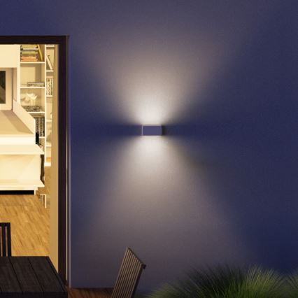 RED - Design Rendl - R12573 - Iluminação de parede exterior LED TORINO 2xLED/5W/230V IP54