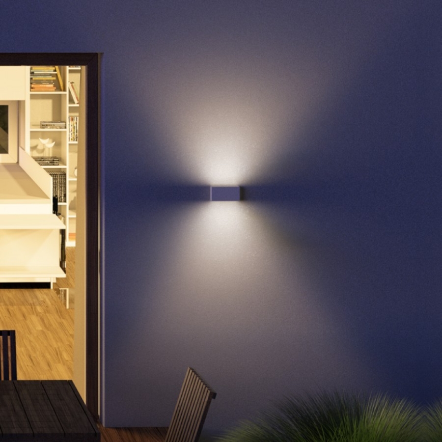 RED - Design Rendl - R12573 - Iluminação de parede exterior LED TORINO 2xLED/5W/230V IP54