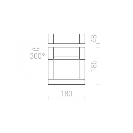 RED - Design Rendl-R12623- Iluminação de parede exterior LED AQUE LED/8W/230V IP54