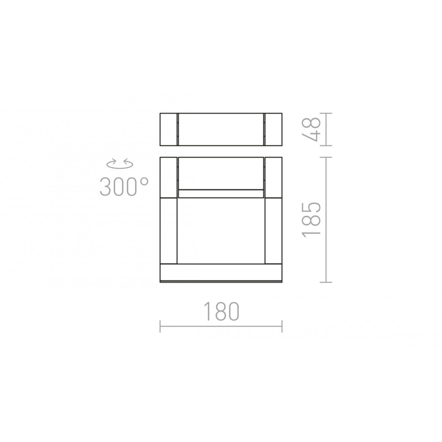 RED - Design Rendl-R12623- Iluminação de parede exterior LED AQUE LED/8W/230V IP54