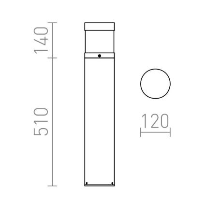 RED - Design Rendl - R12626 - Candeeiro exterior LED ABAX LED/15W/230V IP54 antracite