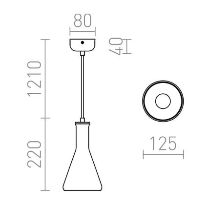 RED - Design Rendl - R12663 - Candelabro suspenso PULIRE 1xE14/28W/230V