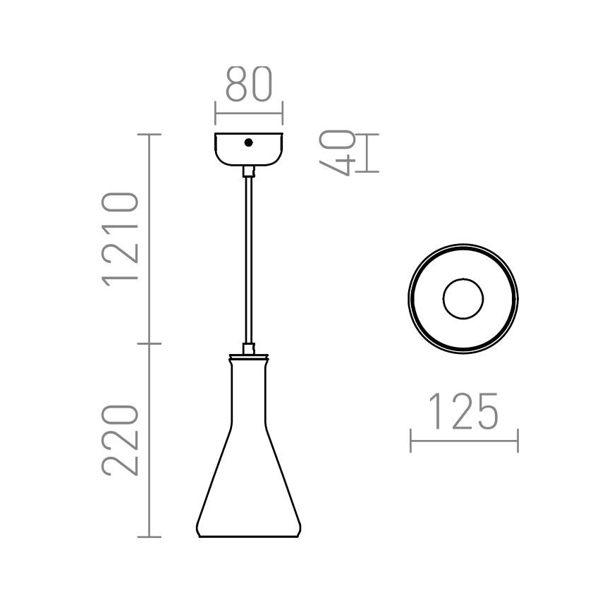 RED - Design Rendl - R12663 - Candelabro suspenso PULIRE 1xE14/28W/230V