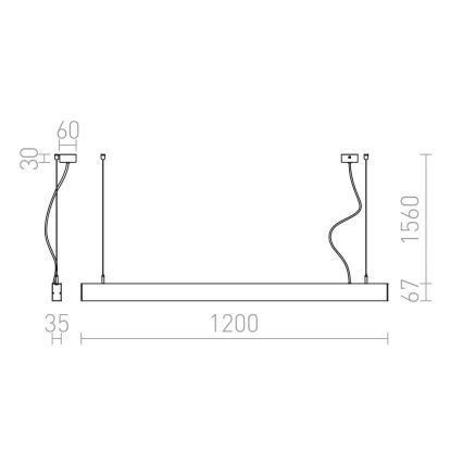 RED - Design Rendl - R12718 - Candelabro suspenso LED PESANTE LED/40W/230V