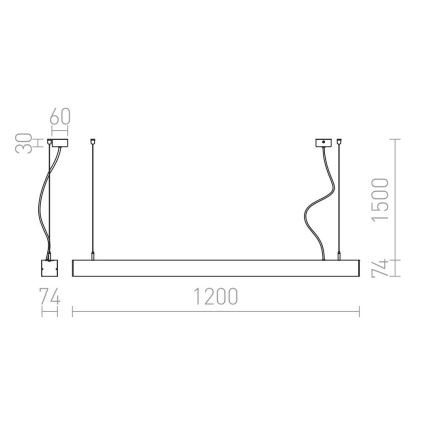 RED - Design Rendl - R12720 - Candelabro suspenso LED PESANTE LED/40W/230V